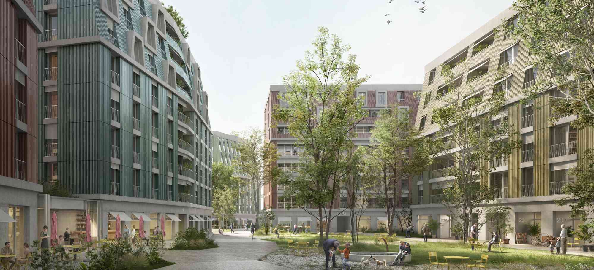 Entspanntes Leben in der Torfmatt: verkehrsfrei und mit Begegnungsm&ouml;glichkeiten.